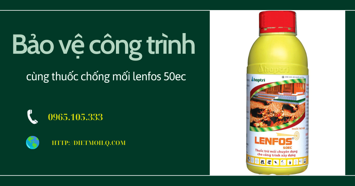 Bảo vệ công trình cùng thuốc chống mối lenfos 50ec