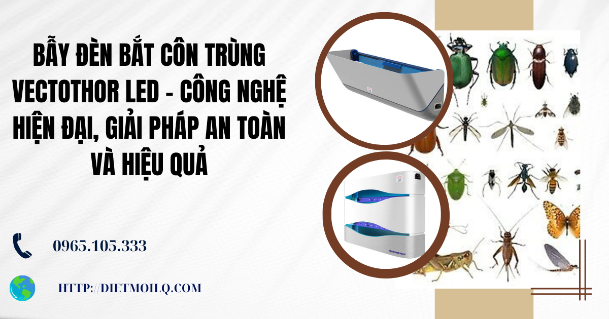 Bẫy đèn bắt côn trùng VECTOTHOR LED – Công nghệ hiện đại, giải pháp an toàn và hiệu quả