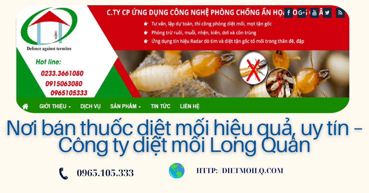 Nơi bán thuốc diệt mối hiệu quả, uy tín – Công ty diệt mối Long Quân