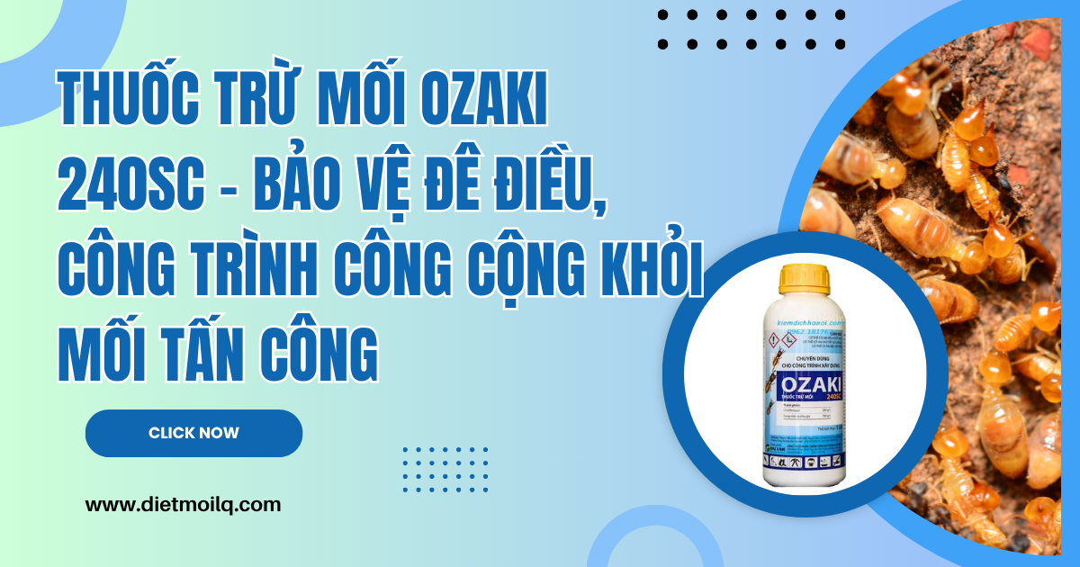 Thuốc trừ mối Ozaki 240SC - Bảo vệ đê điều, công trình công cộng khỏi mối tấn công
