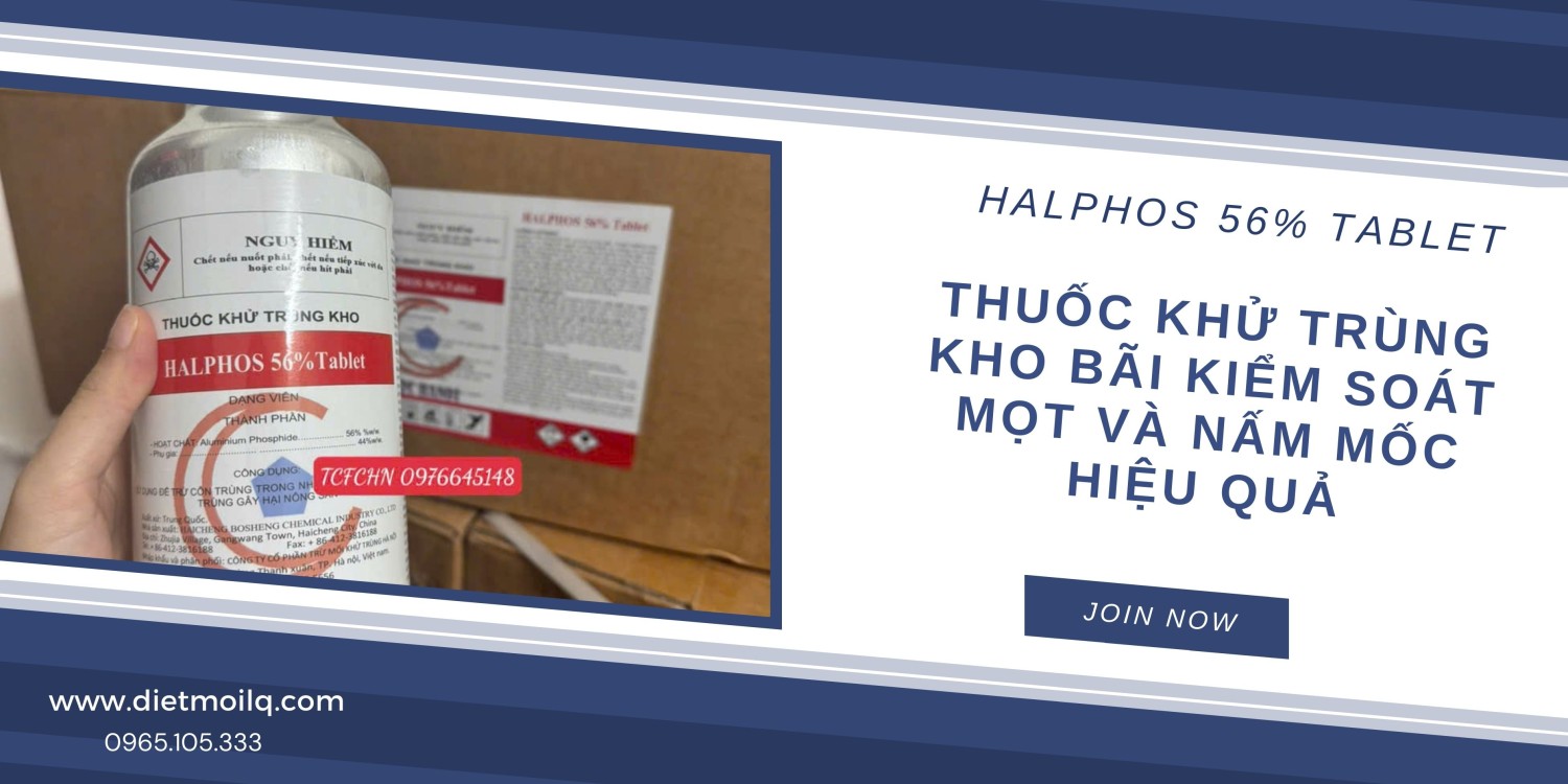 Halphos 56% Tablet – Thuốc khử trùng kho bãi kiểm soát mọt và nấm mốc hiệu quả