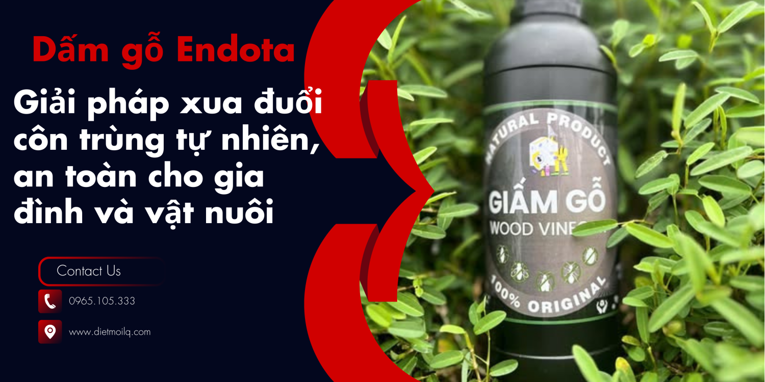 Giấm gỗ Endota – Giải pháp xua đuổi côn trùng tự nhiên, an toàn cho gia đình và vật nuôi