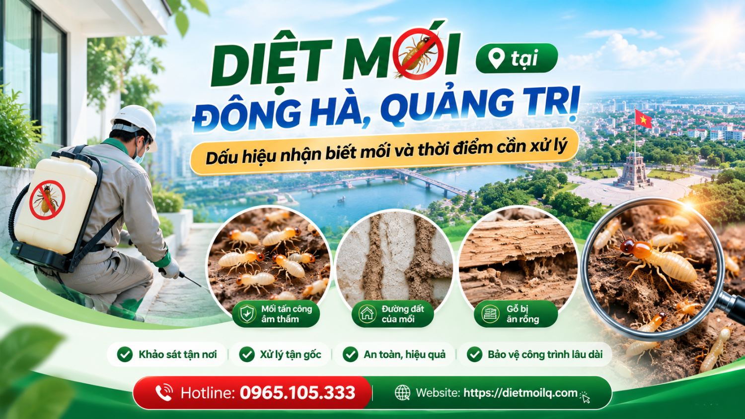 Diệt mối tại Đông Hà, Quảng Trị: Dấu hiệu nhận biết mối và thời điểm cần xử lý