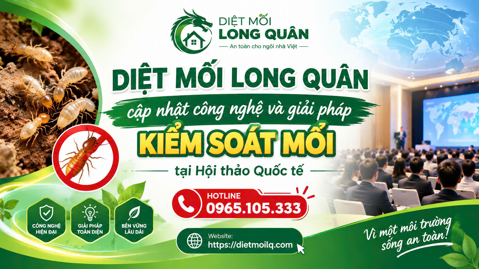 Diệt mối Long Quân cập nhật công nghệ và giải pháp kiểm soát mối tại Hội thảo Quốc tế