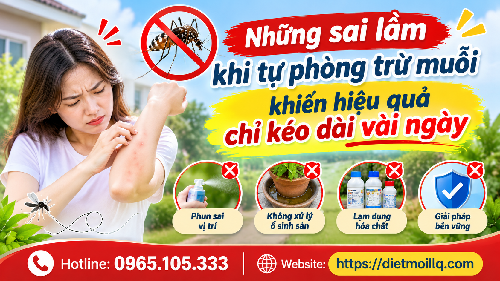 Những sai lầm khi tự phòng trừ muỗi khiến hiệu quả chỉ kéo dài vài ngày